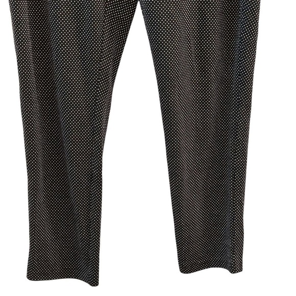 LOFT Women's XL Black and White Polka Dot Jegging Pants Stretchy Pull On - Picture 3 of 8